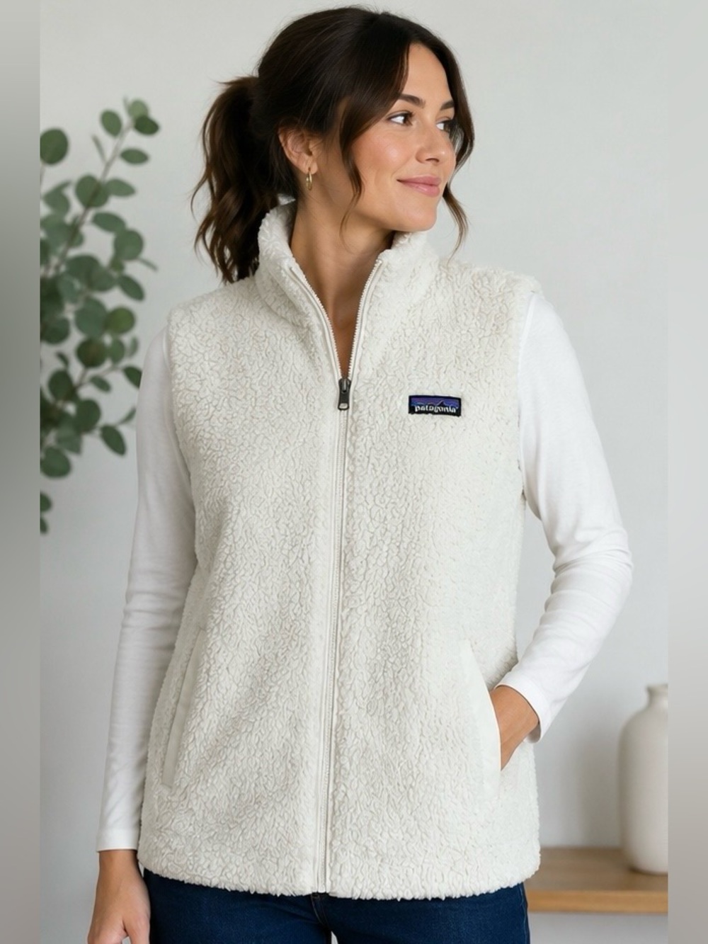Patagonia Los Gatos Fleece Vest Birch White BCW Medium Fall 2019 - Picture 2 of 14